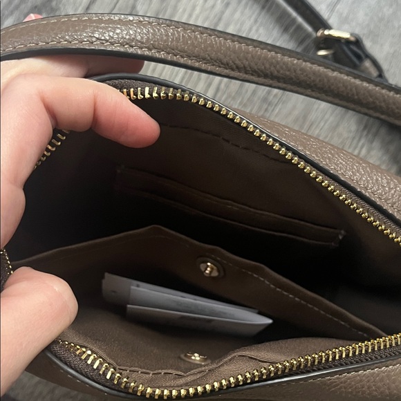 Coach Taupe Leather Shoulder Bag - Picture 5 of 7